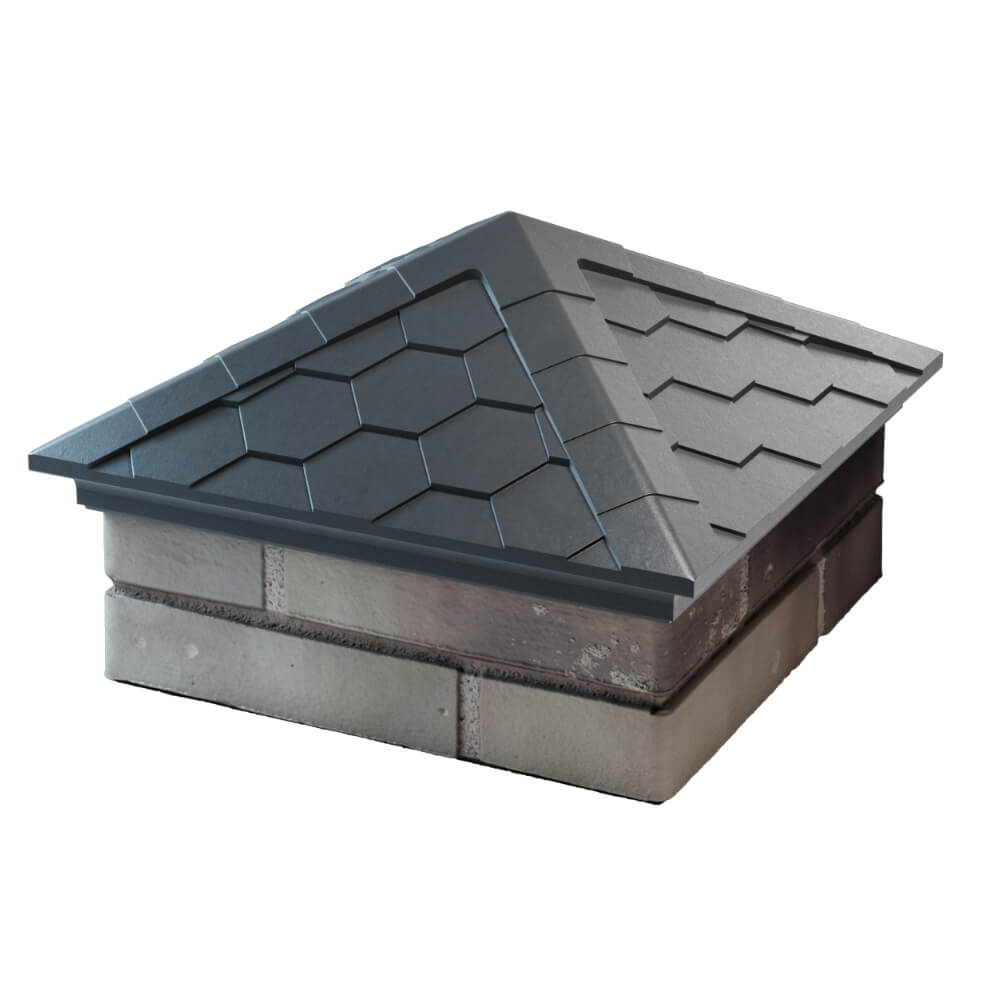 Колпак Zking Эверест Серый на столб 1.5х1.5 кирпича (390х390мм) в Серове фото