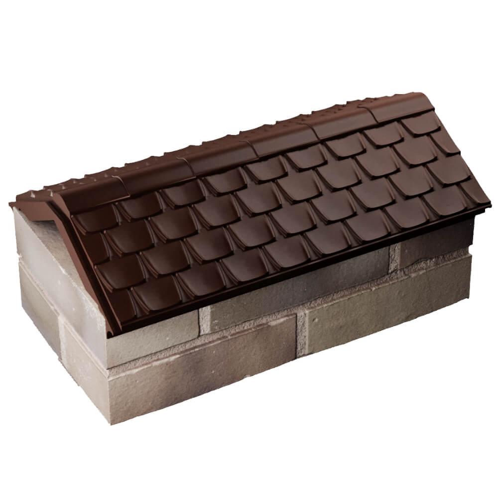 Парапет Zking Эльбрус Коричневый с посадкой на 1 кирпич (255мм) в Серове фото