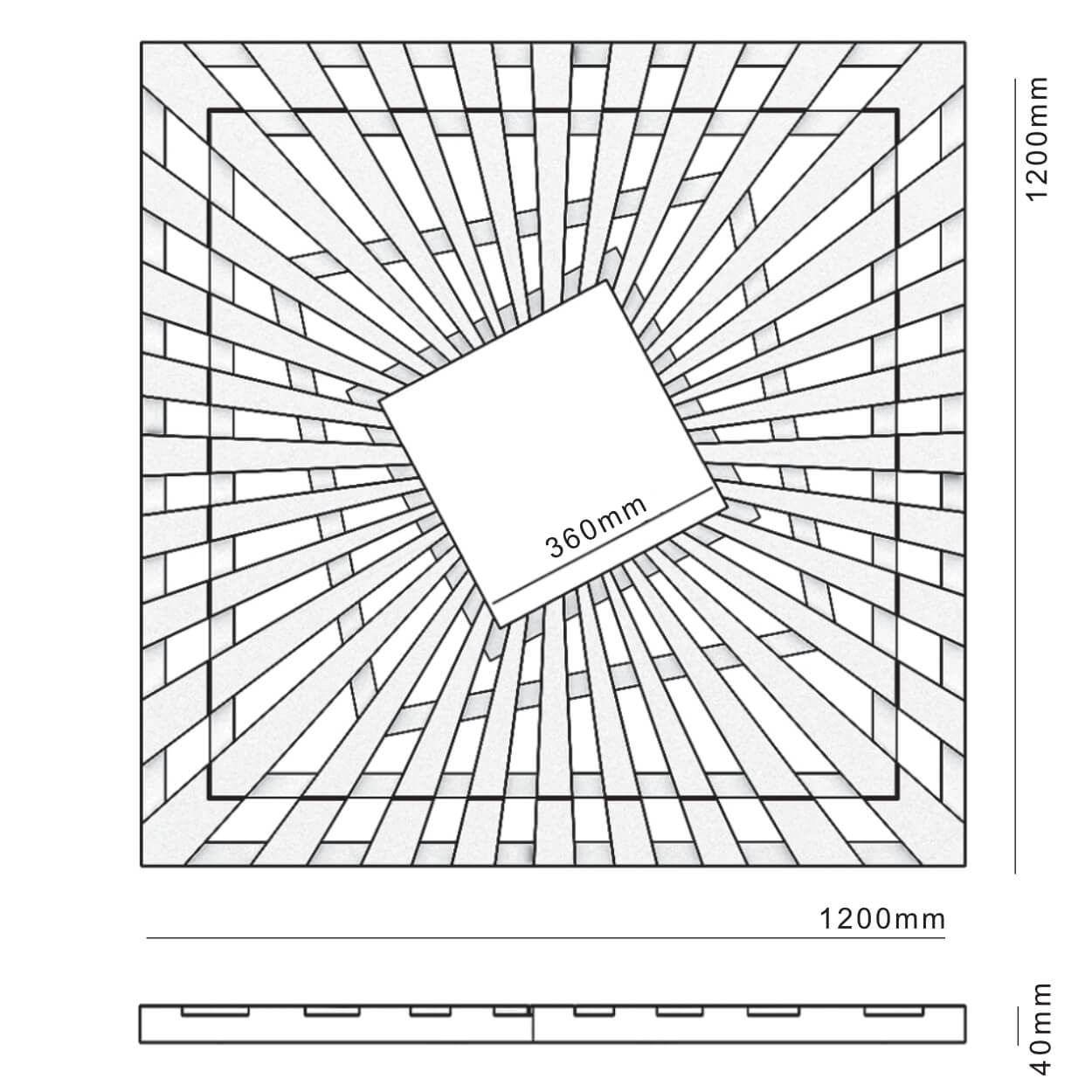 Приствольная решетка для дерева ZKING ATMOSPHERE 1.2х1.2м Черная в Серове фото
