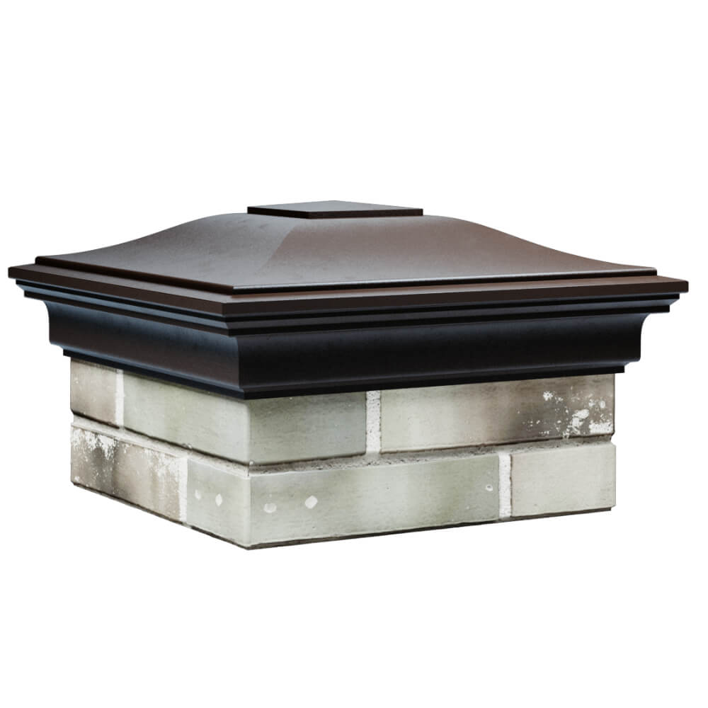 Колпак Zking Монблан Коричневый на столб 1.5х1.5 кирпича (385х385мм) в Серове фото