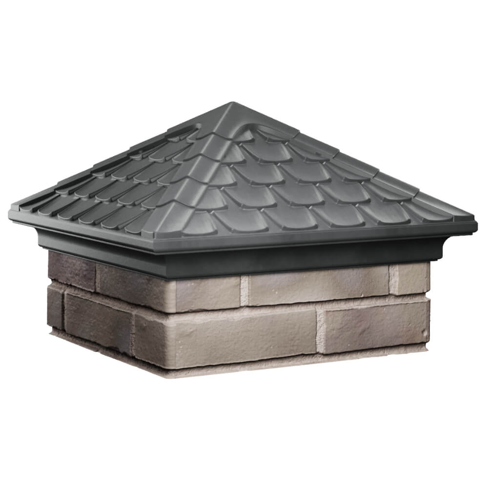 Колпак Zking Эльбрус Серый на столб 1.5х1.5 кирпича (385х385мм) в Серове фото