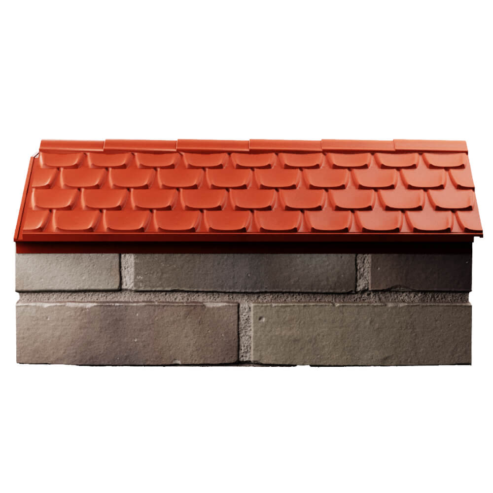 Парапет Zking Эльбрус Красный с посадкой на 1 кирпич (255мм) в Серове фото