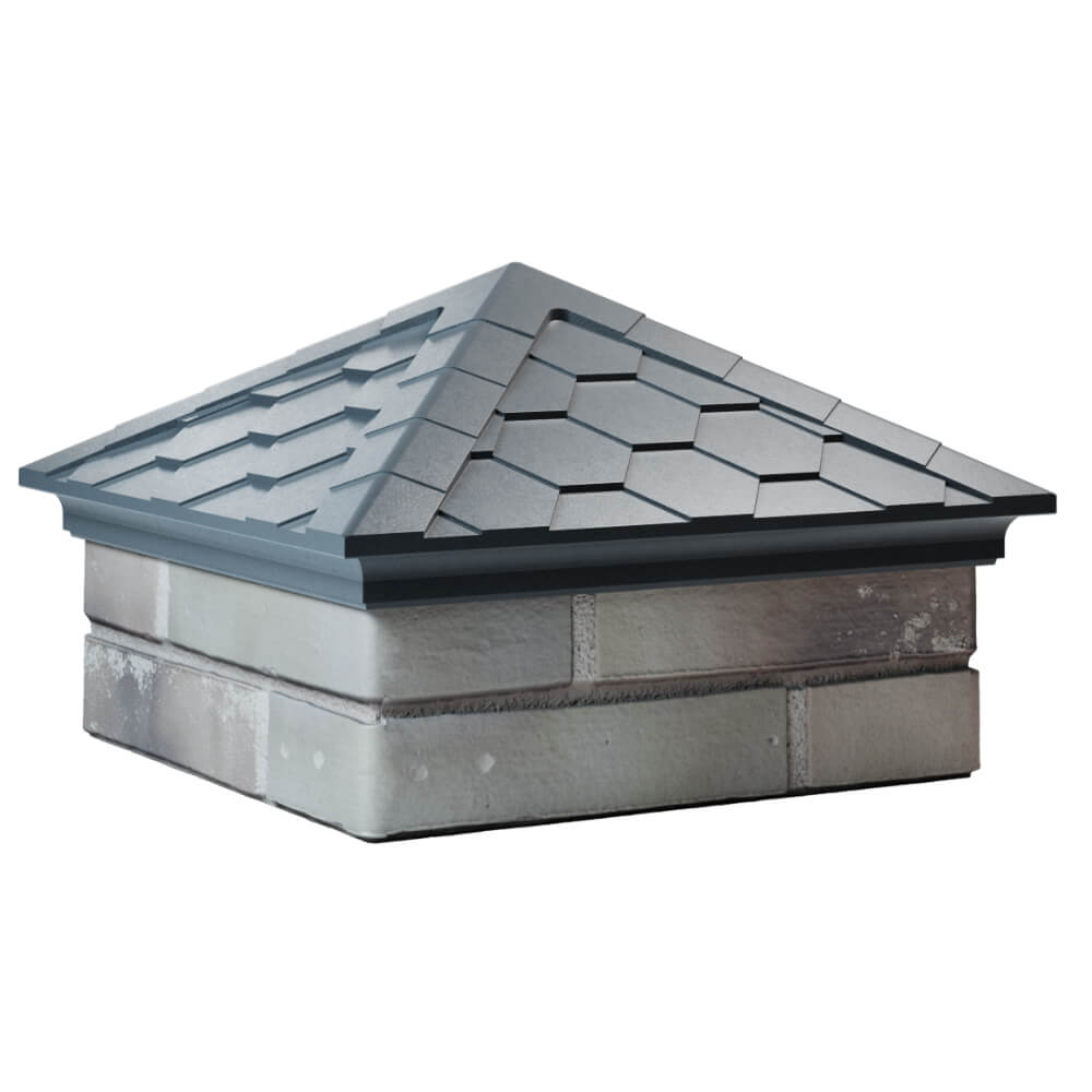 Колпак Zking Эверест Серый на столб 1.5х1.5 кирпича (390х390мм) в Серове фото