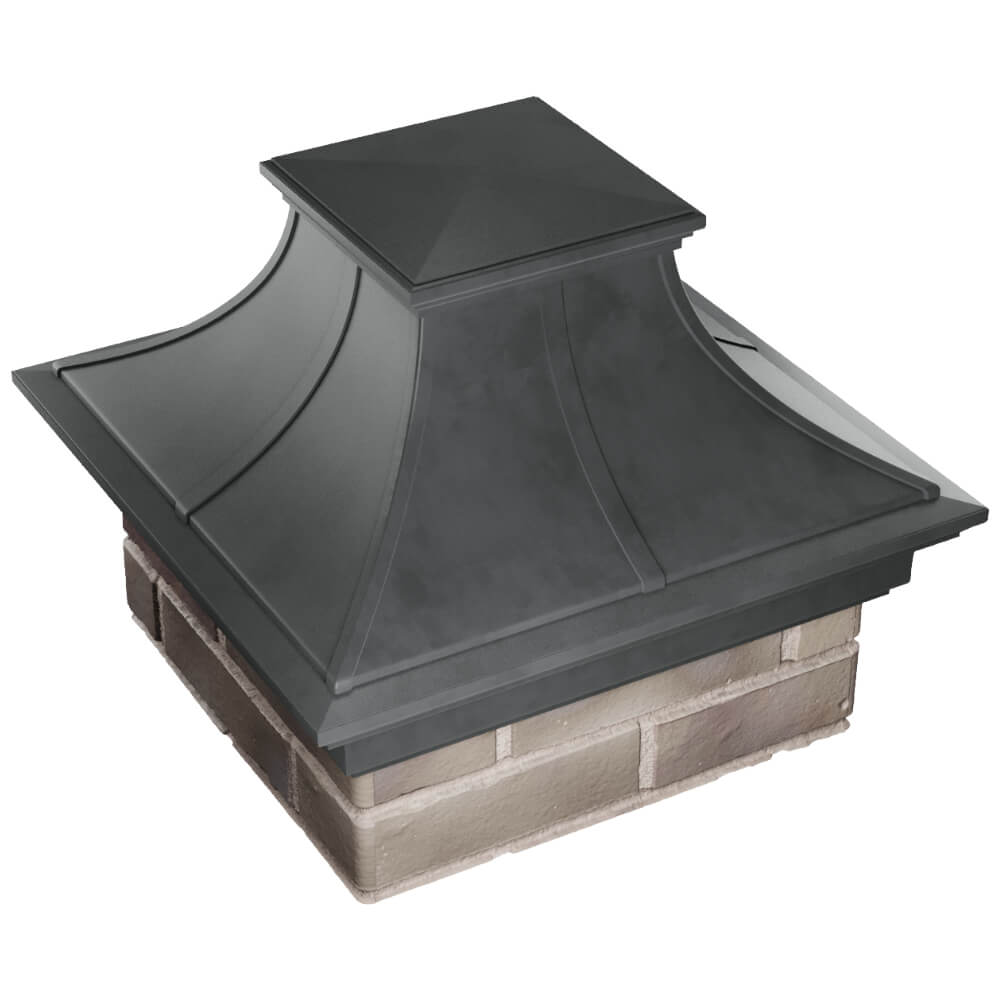 Колпак Zking Монблан Премиум Серый на столб 1.5х1.5 кирпича (385х385мм) в Серове фото