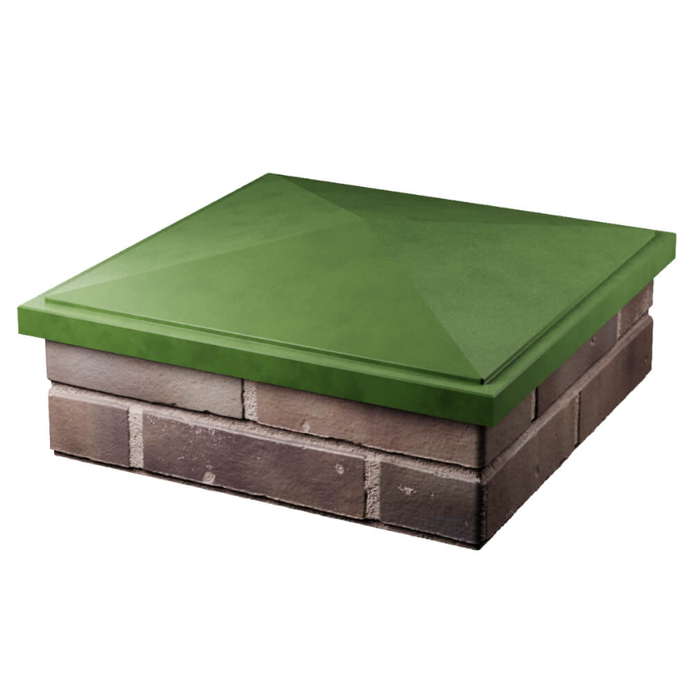 Колпак Zking БонаМоно Зеленый на столб 2х2 кирпича (515х515, 530х530мм) в Серове фото