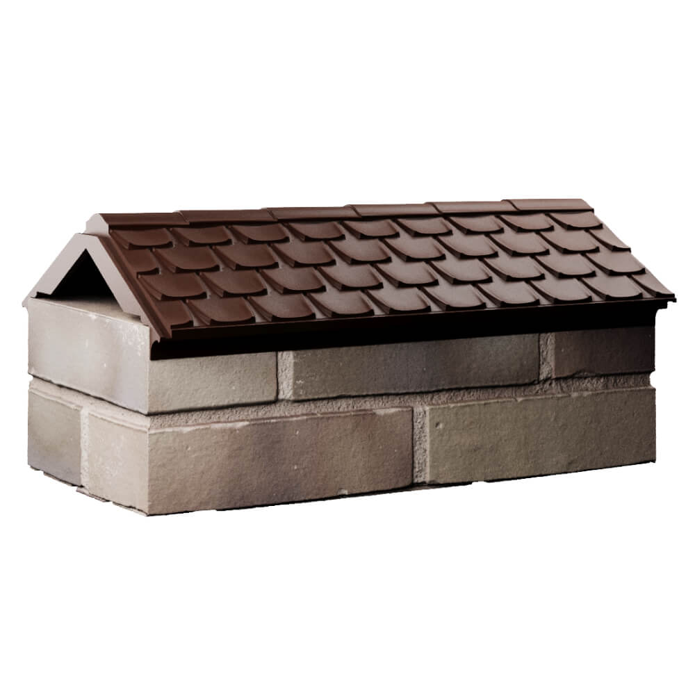 Парапет Zking Эльбрус Коричневый с посадкой на 1 кирпич (255мм) Серов фото