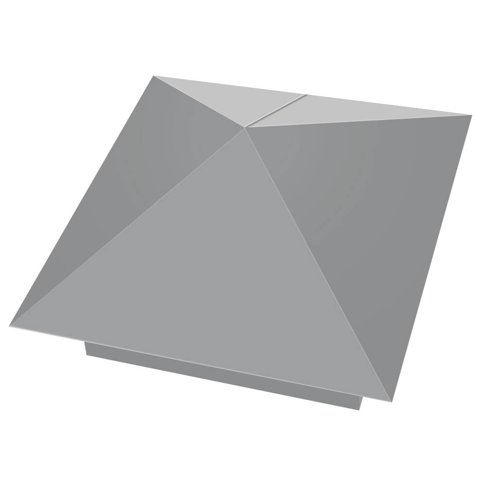 Колпак металлический 390х390мм RAL7004 Серый заборный Серов фото